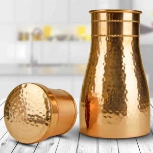 Pure Copper Bedside Carafe With Lid