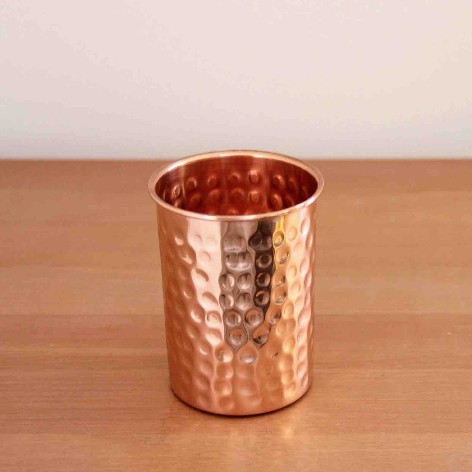 Hammered Pure Copper Tumbler Glass
